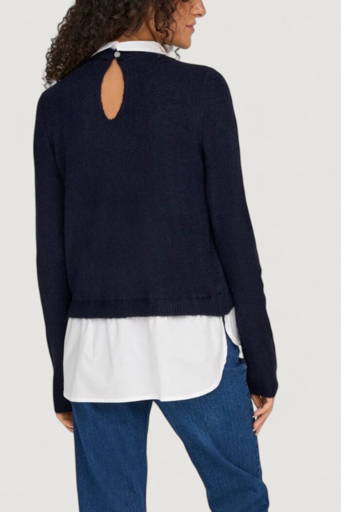 Maglione Only onldolly ls woven mix pearl pull cc knt Blue scuro