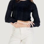 Maglione Only onlpetra ls short o-neck cc knt Nero - Foto 1