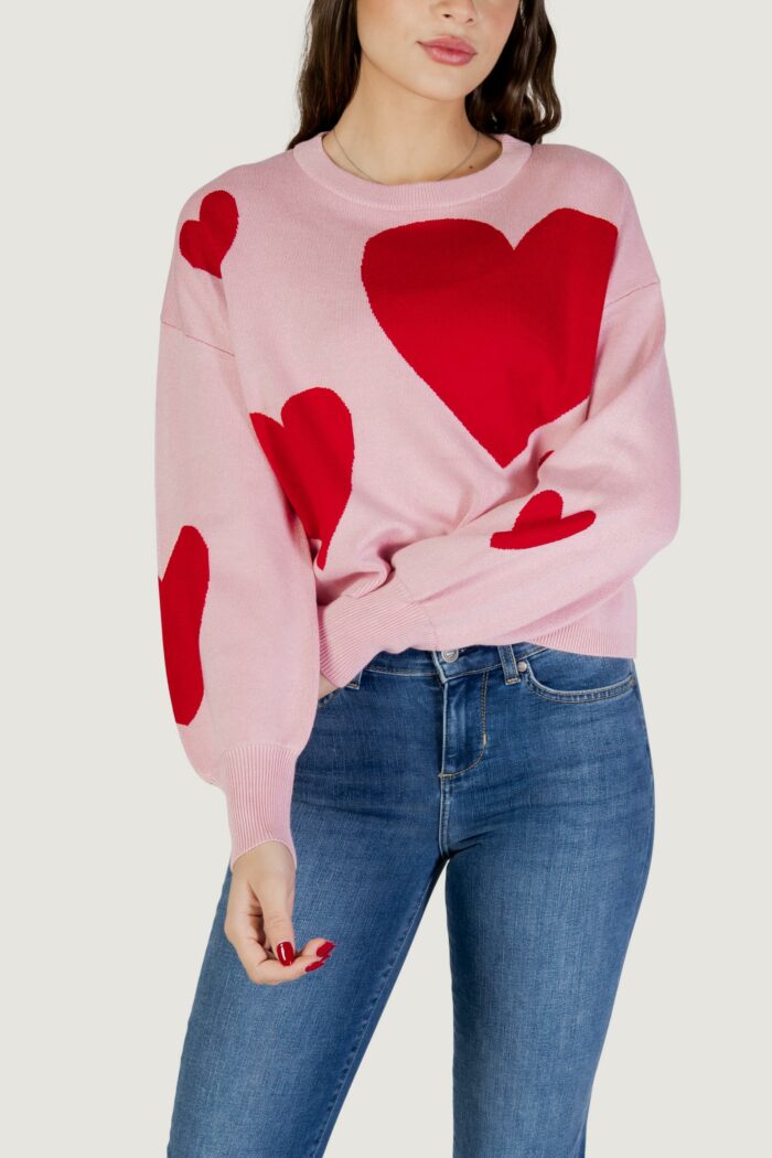 Maglione Only onlmontana ls jq o-neck cc knt Rosa