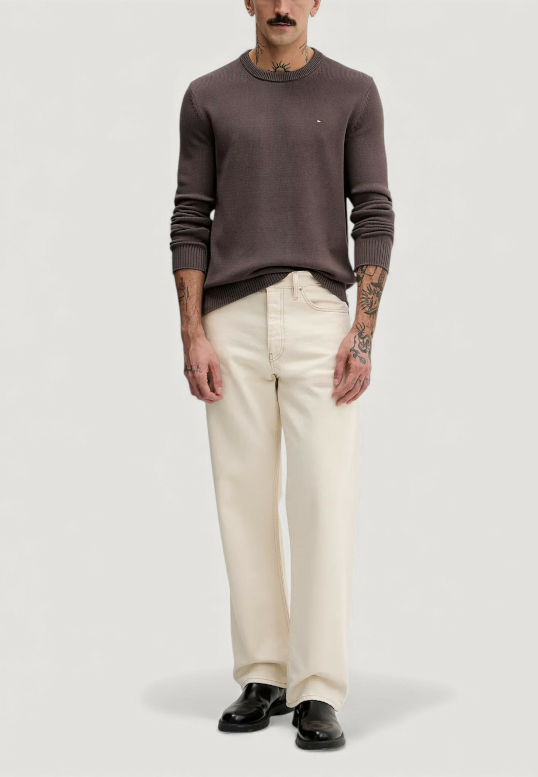 Maglione Tommy Hilfiger Jeans tjm slim ess sweater Cioccolato - Foto 2