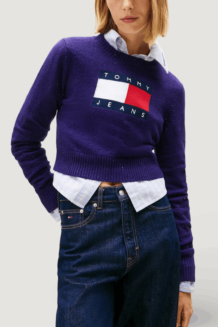 Maglione Tommy Hilfiger Jeans tjw sparkle flag swe Viola