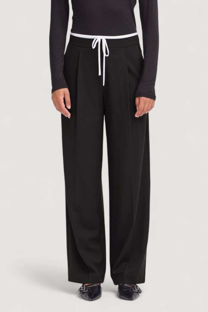 Pantaloni a palazzo ICHI ihkyrra pa Nero