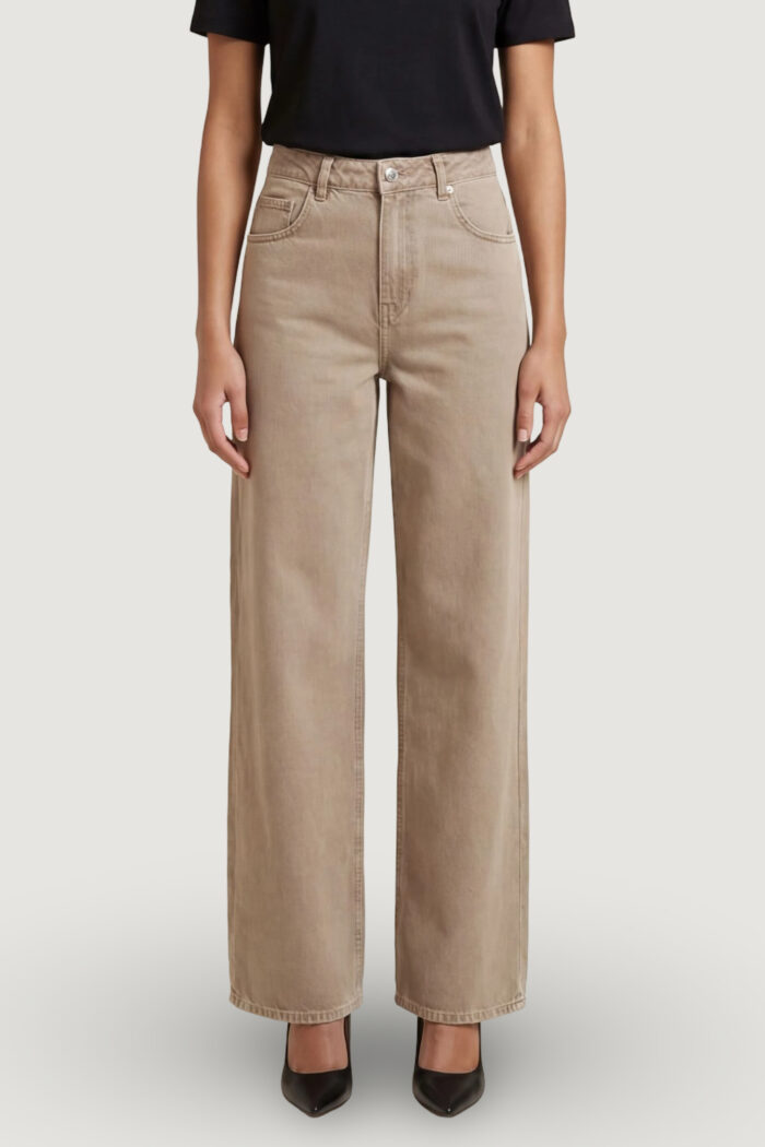 Pantaloni a palazzo Only onltaylor-silla hw barrel pnt Beige