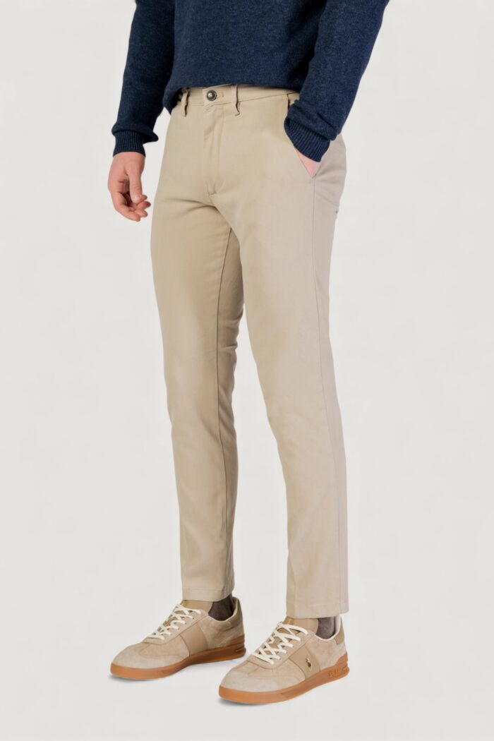 Pantaloni slim Borghese chino – slim fit Beige chiaro