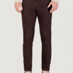Pantaloni slim Borghese chino - slim fit Marrone Scuro - Foto 1