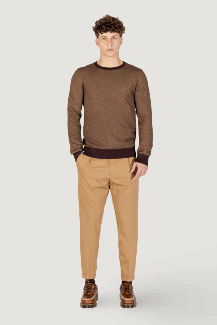 Pantaloni YOS pantalone punto mil Beige scuro