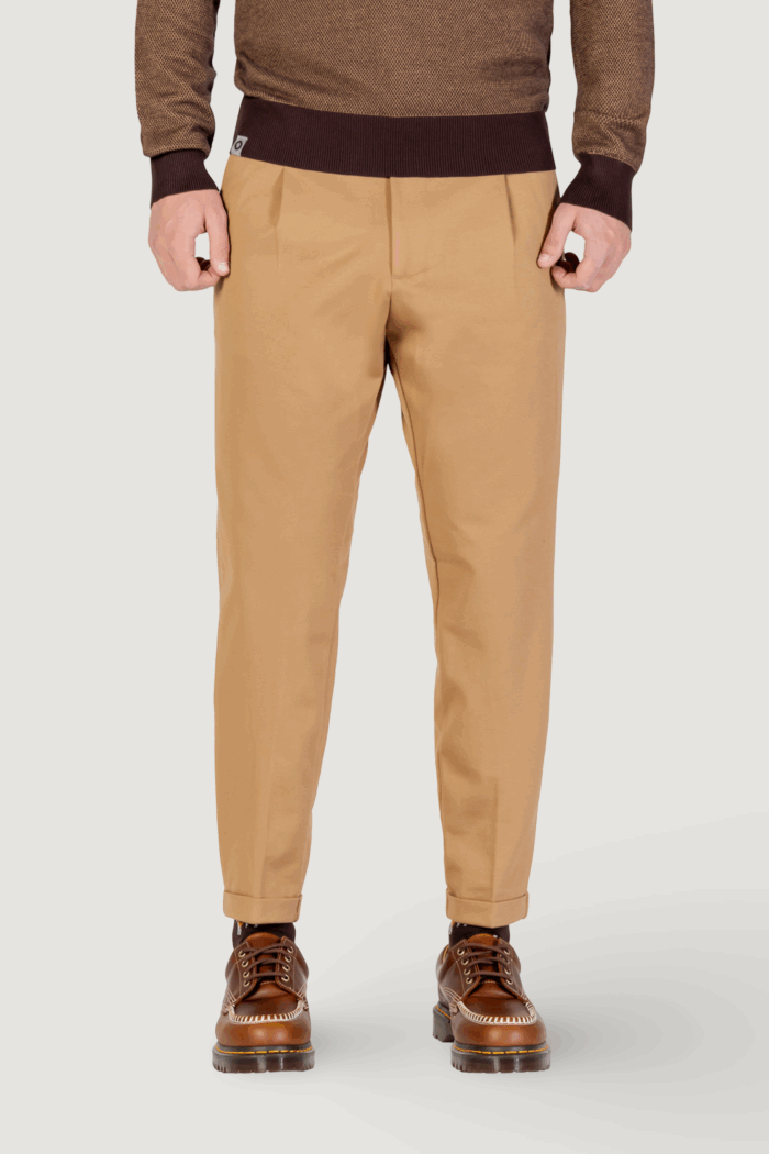 Pantaloni YOS pantalone punto mil Beige scuro