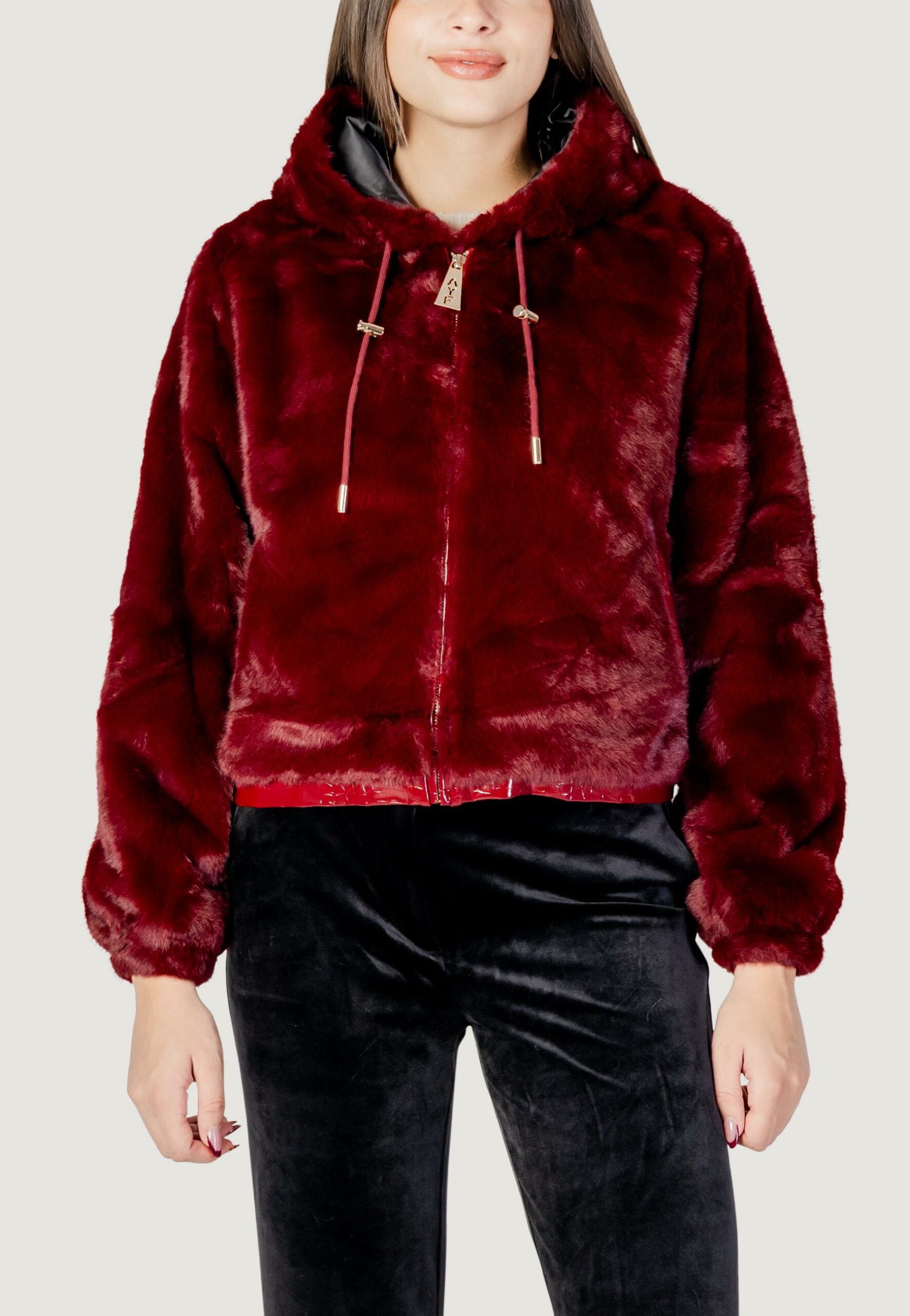 Pelliccia ecologica AYFEE bomber fake fur Bordeaux - Foto 6