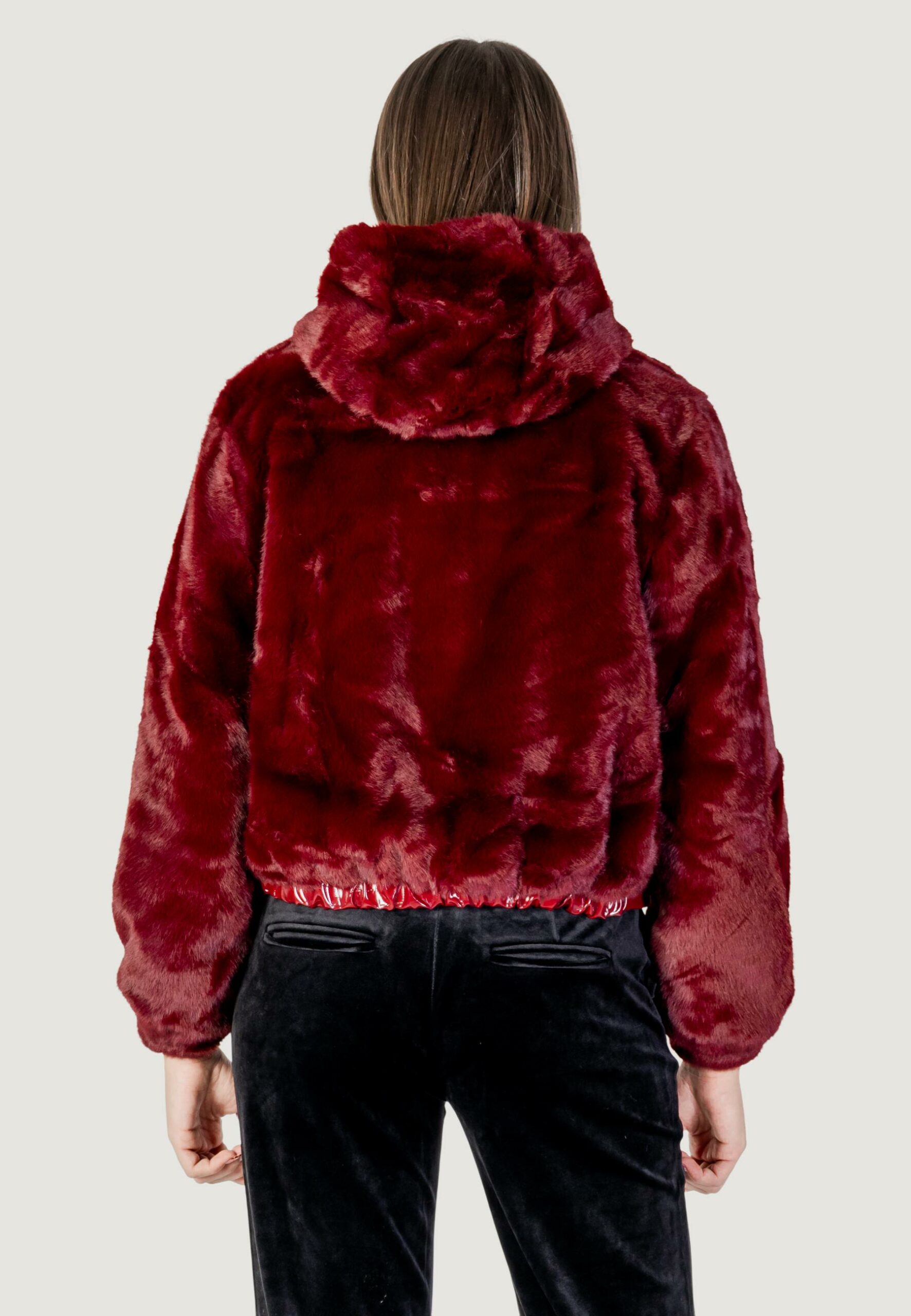 Pelliccia ecologica AYFEE bomber fake fur Bordeaux - Foto 5