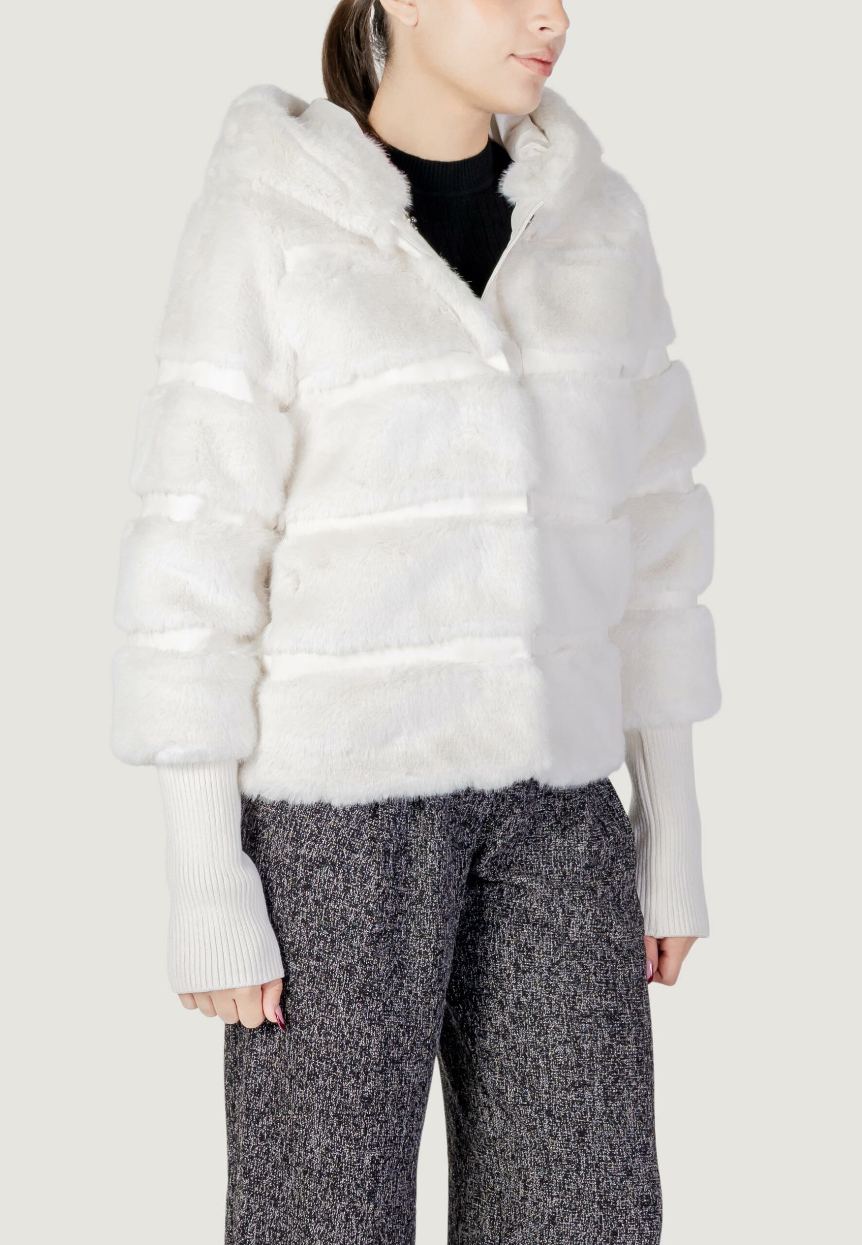 Pelliccia ecologica Choral Bianco - Foto 3