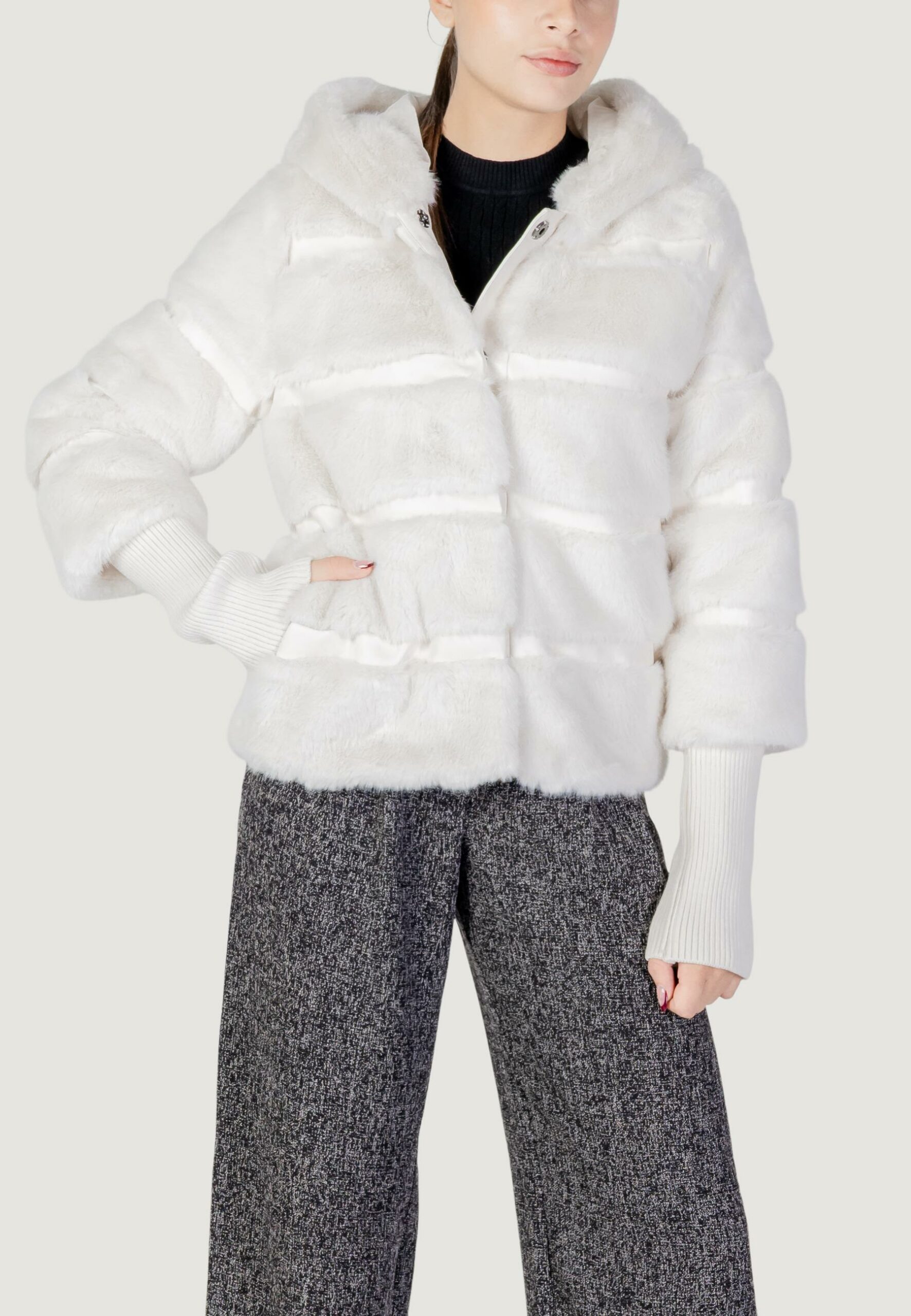 Pelliccia ecologica Choral Bianco - Foto 1