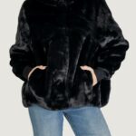 Pelliccia ecologica Choral pelliccia c/capp Nero - Foto 1