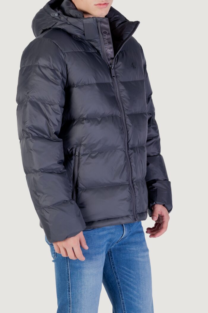 Piumino Calvin Klein Jeans ls nylon zip off hoo Antracite