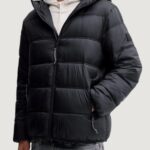 Piumino Tommy Hilfiger Jeans tjm hooded logo puff Nero - Foto 1