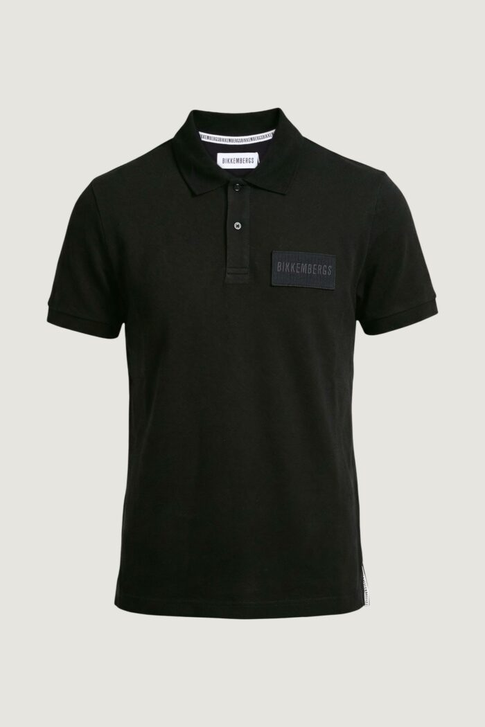 Polo manica corta BIKKEMBERGS  Nero
