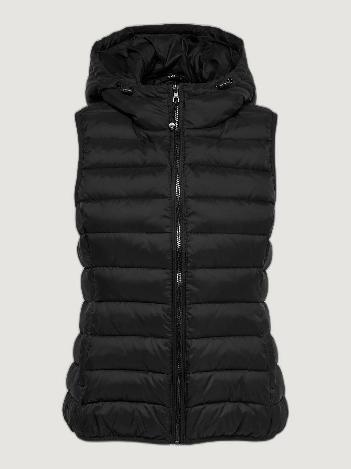 Smanicato Only onlnewtahoe hood waistcoat otw noos Nero - Foto 3