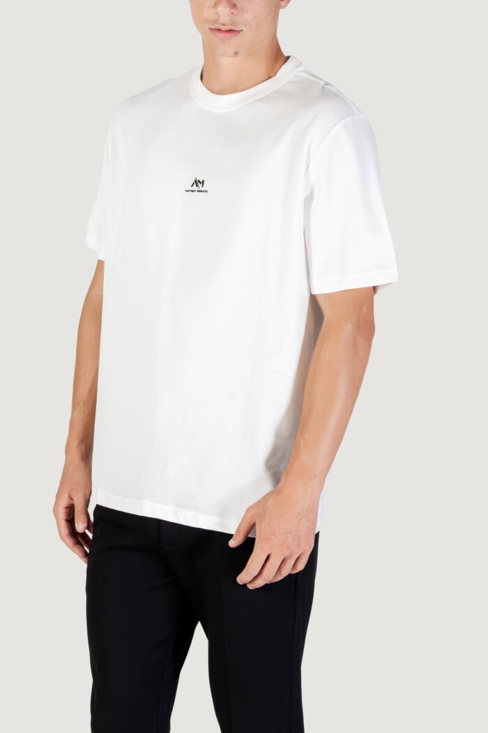 T-shirt Antony Morato relaxed with rubber flock logo print Panna