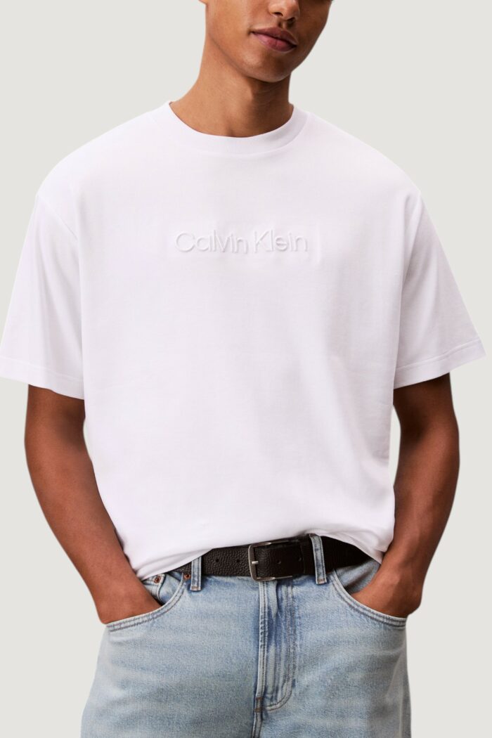 T-shirt Calvin Klein a – rel fashion logo Bianco