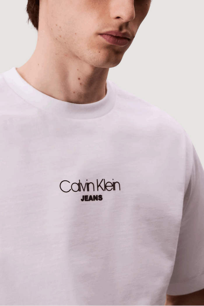 T-shirt Calvin Klein Jeans ss 16s rlxd fit ckj Bianco