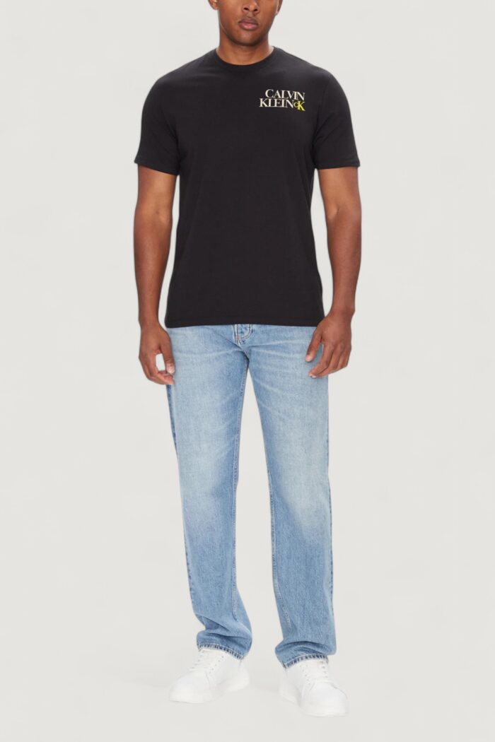 T-shirt Calvin Klein Jeans ss 30s eu ck ny word Nero