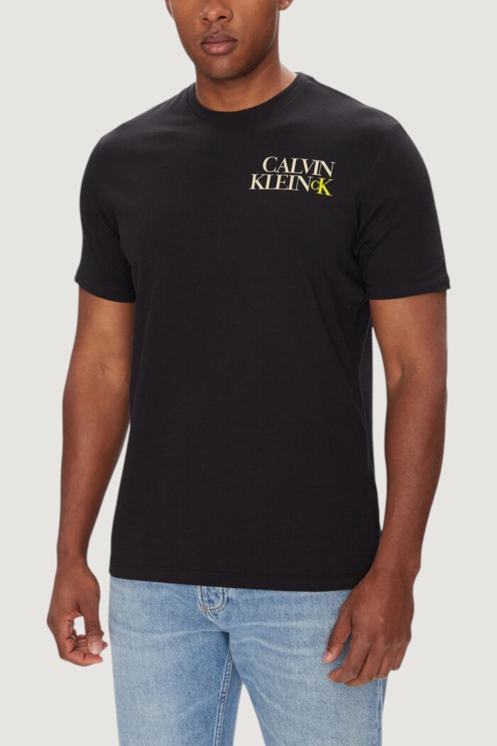T-shirt Calvin Klein Jeans ss 30s eu ck ny word Nero