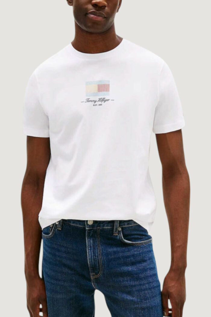 T-shirt Tommy Hilfiger ithaca flag tee Bianco
