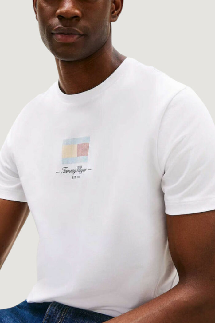 T-shirt Tommy Hilfiger ithaca flag tee Bianco