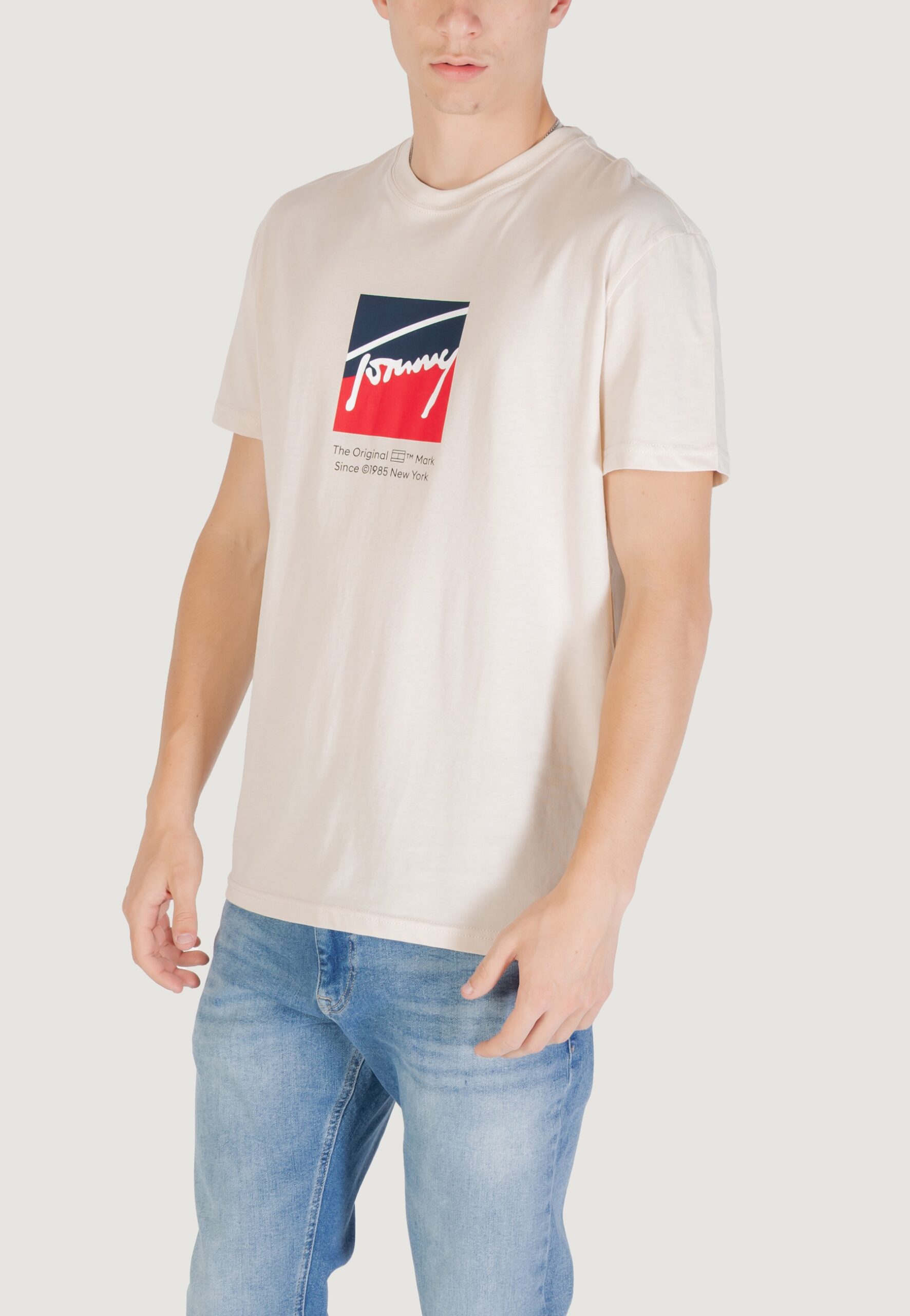 T-shirt Tommy Hilfiger Jeans tjm reg rwb dna tee Beige chiaro - Foto 2
