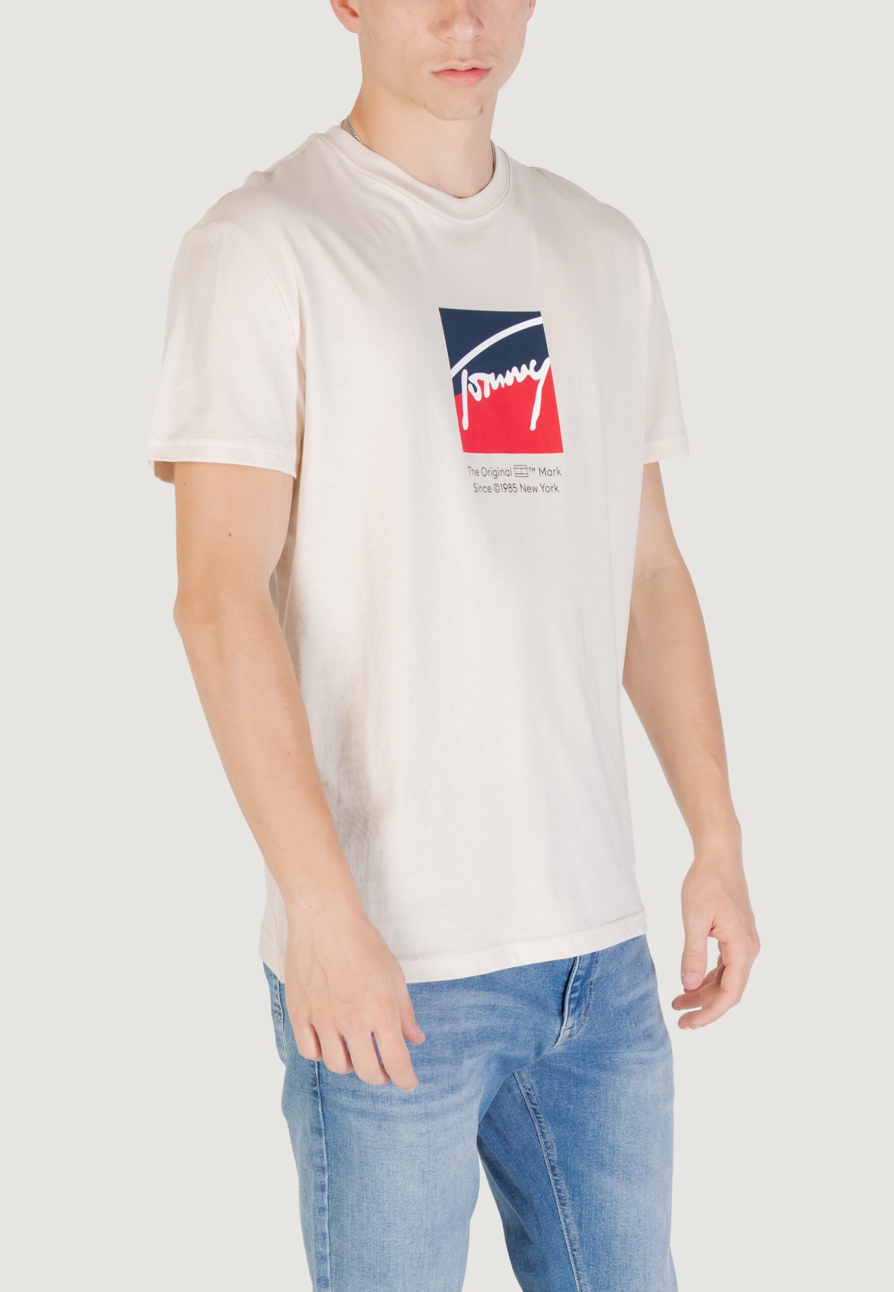 T-shirt Tommy Hilfiger Jeans tjm reg rwb dna tee Beige chiaro - Foto 3