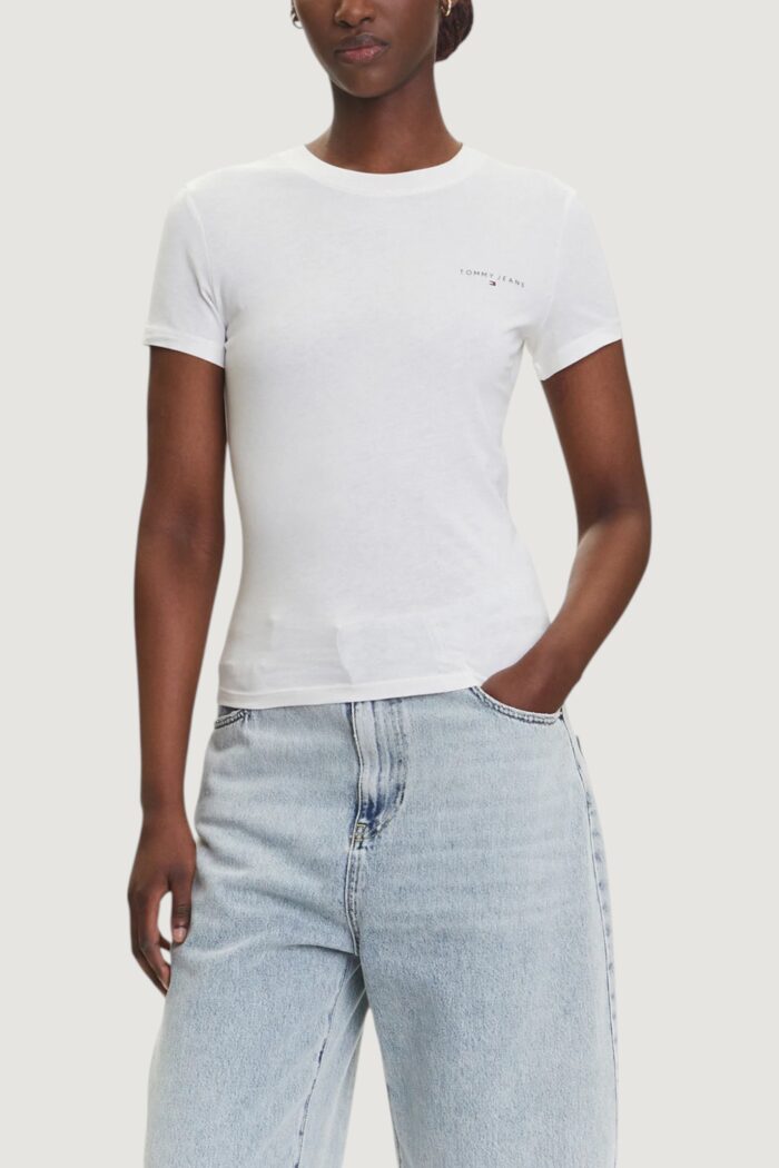 T-shirt Tommy Hilfiger Jeans tjw slim linear ss t Bianco