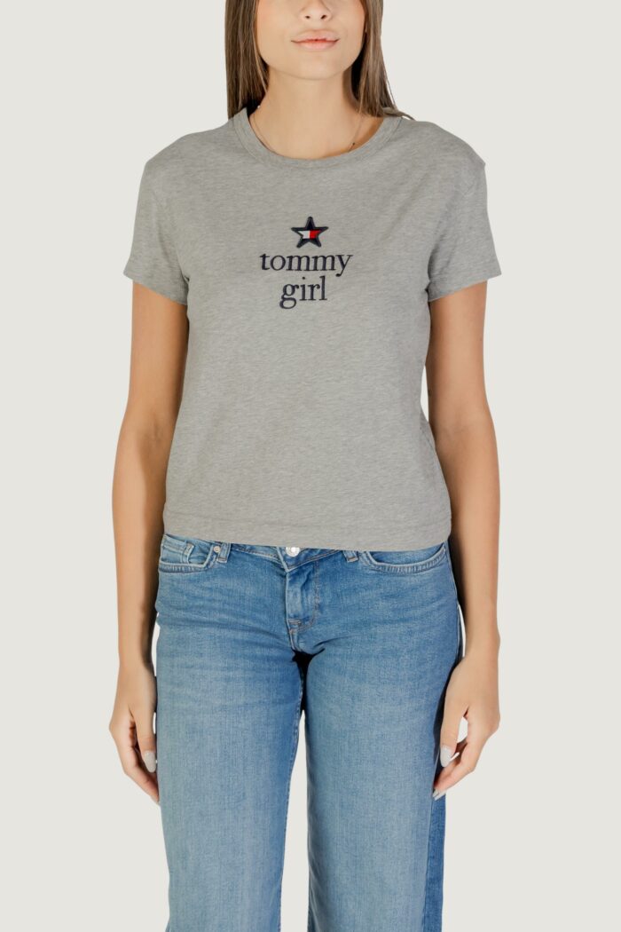 T-shirt Tommy Hilfiger Jeans tommy girl graphic t Grigio Chiaro