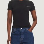 T-shirt Tommy Hilfiger Jeans tjw slim linear ss t Nero - Foto 1
