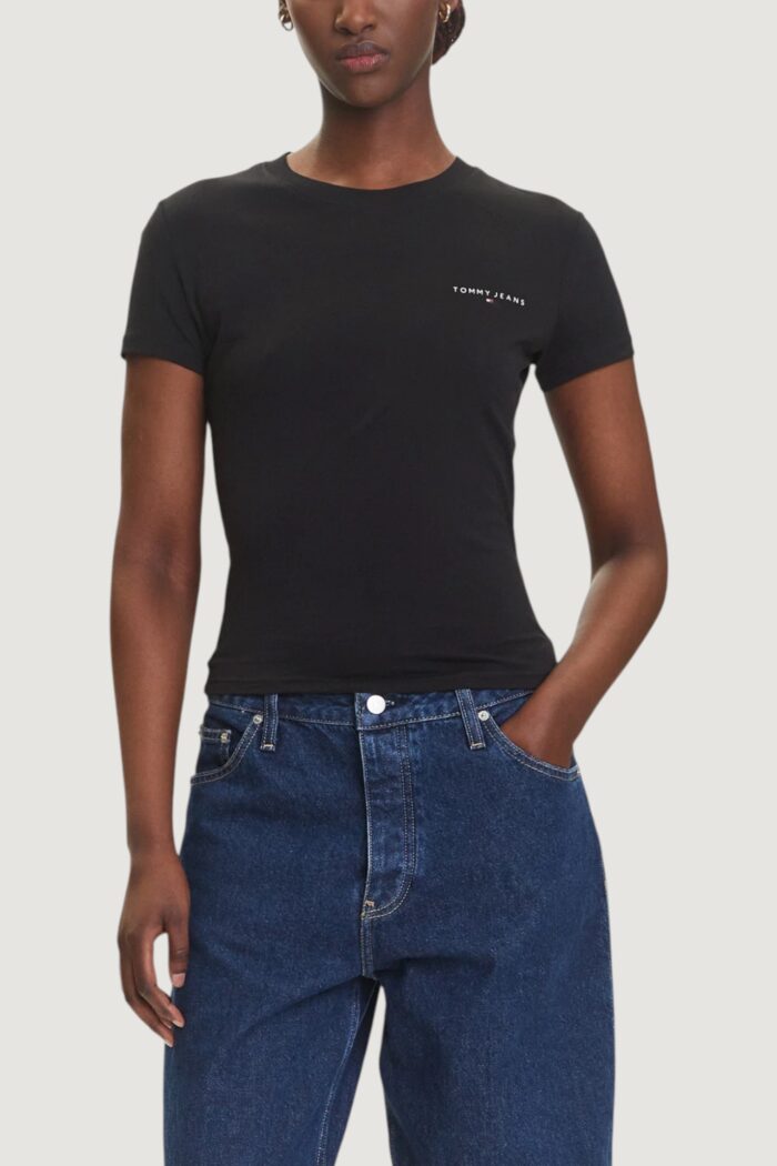 T-shirt Tommy Hilfiger Jeans tjw slim linear ss t Nero