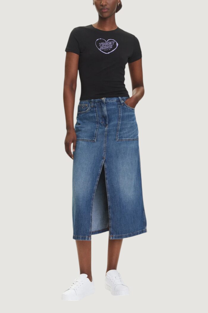 T-shirt Tommy Hilfiger Jeans tjw slim sh heart te Nero