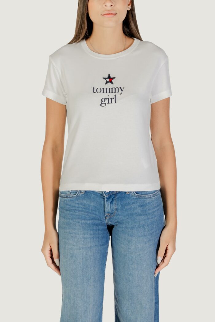 T-shirt Tommy Hilfiger Jeans tommy girl graphic t Panna