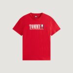 T-shirt Tommy Hilfiger Jeans tjm reg tommy dna fl Rosso - Foto 1