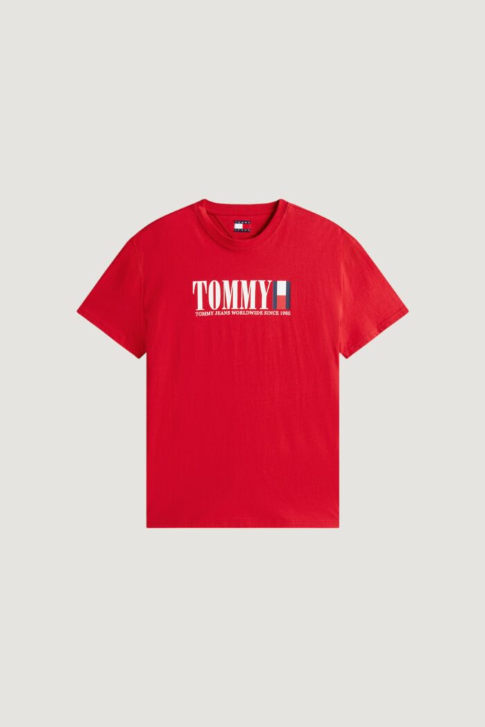 T-shirt Tommy Hilfiger Jeans tjm reg tommy dna fl Rosso
