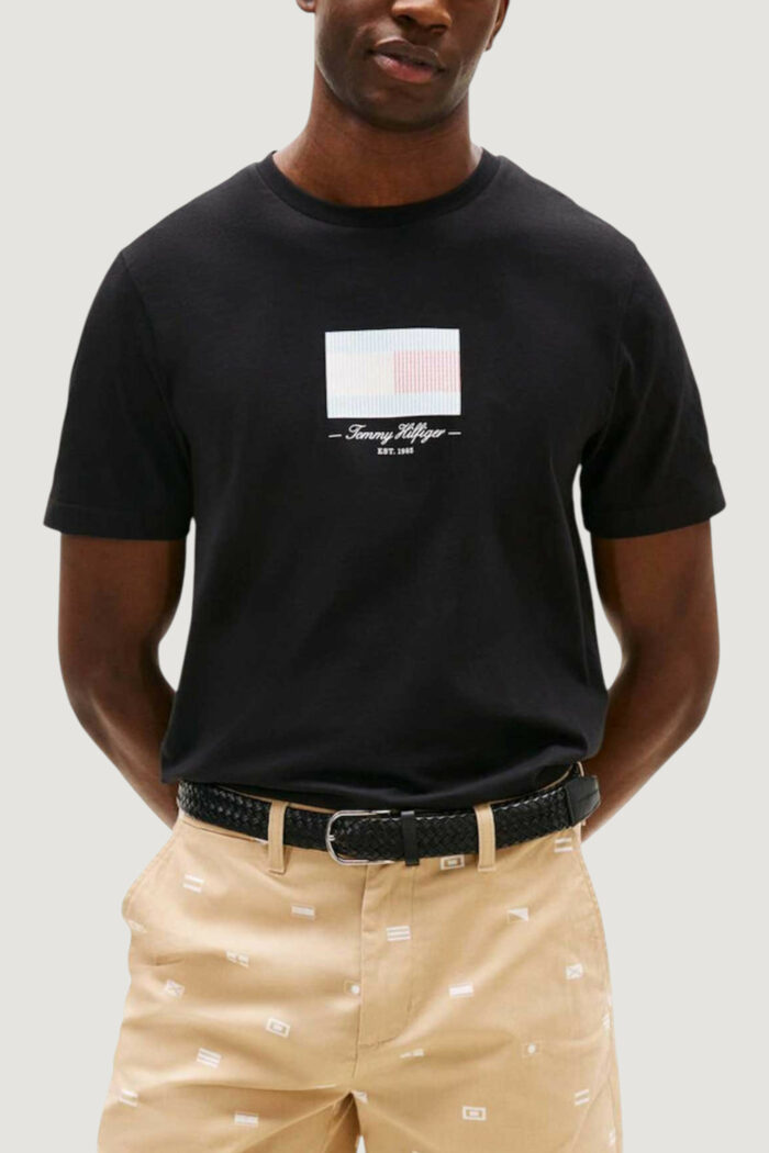 T-shirt Tommy Hilfiger ithaca flag tee Nero