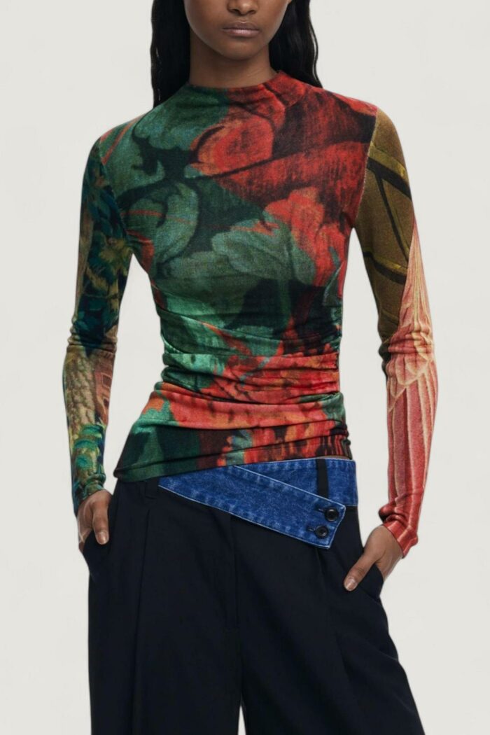 T-shirt manica lunga Desigual jers_tapiz_lacroi Verde