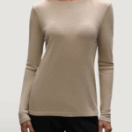 T-shirt manica lunga Street One basic lurex shirt Beige - Foto 1