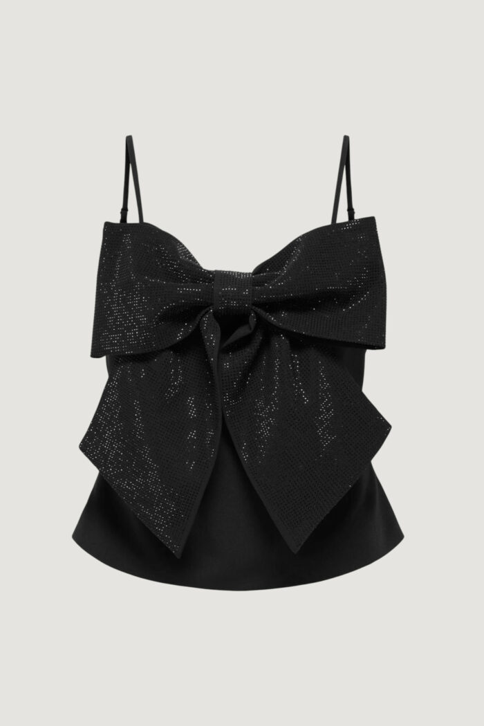 Top Only onlginie rhinestone bow strap top wvn Nero