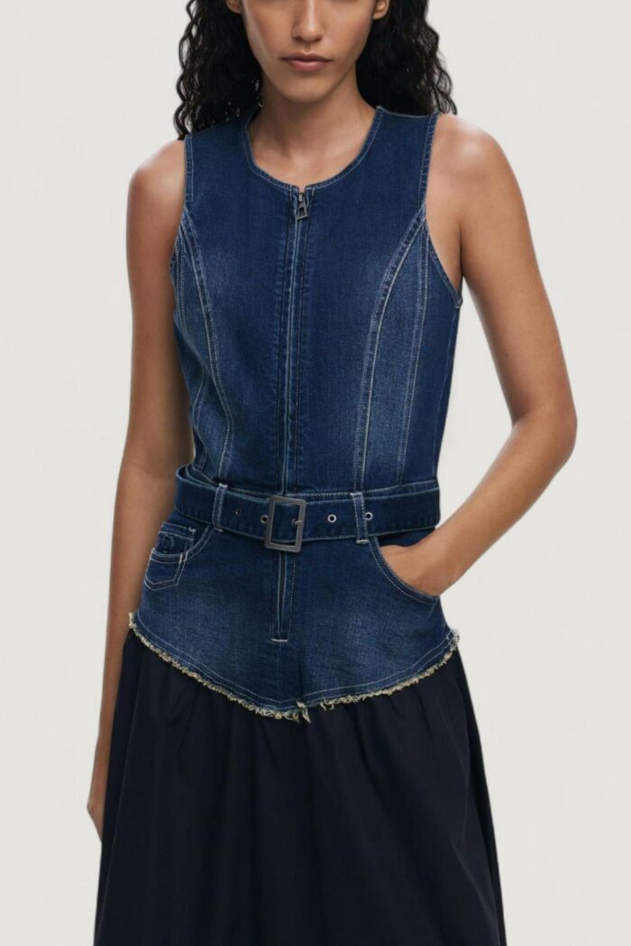 Vestito lungo Desigual vest_poplin Denim