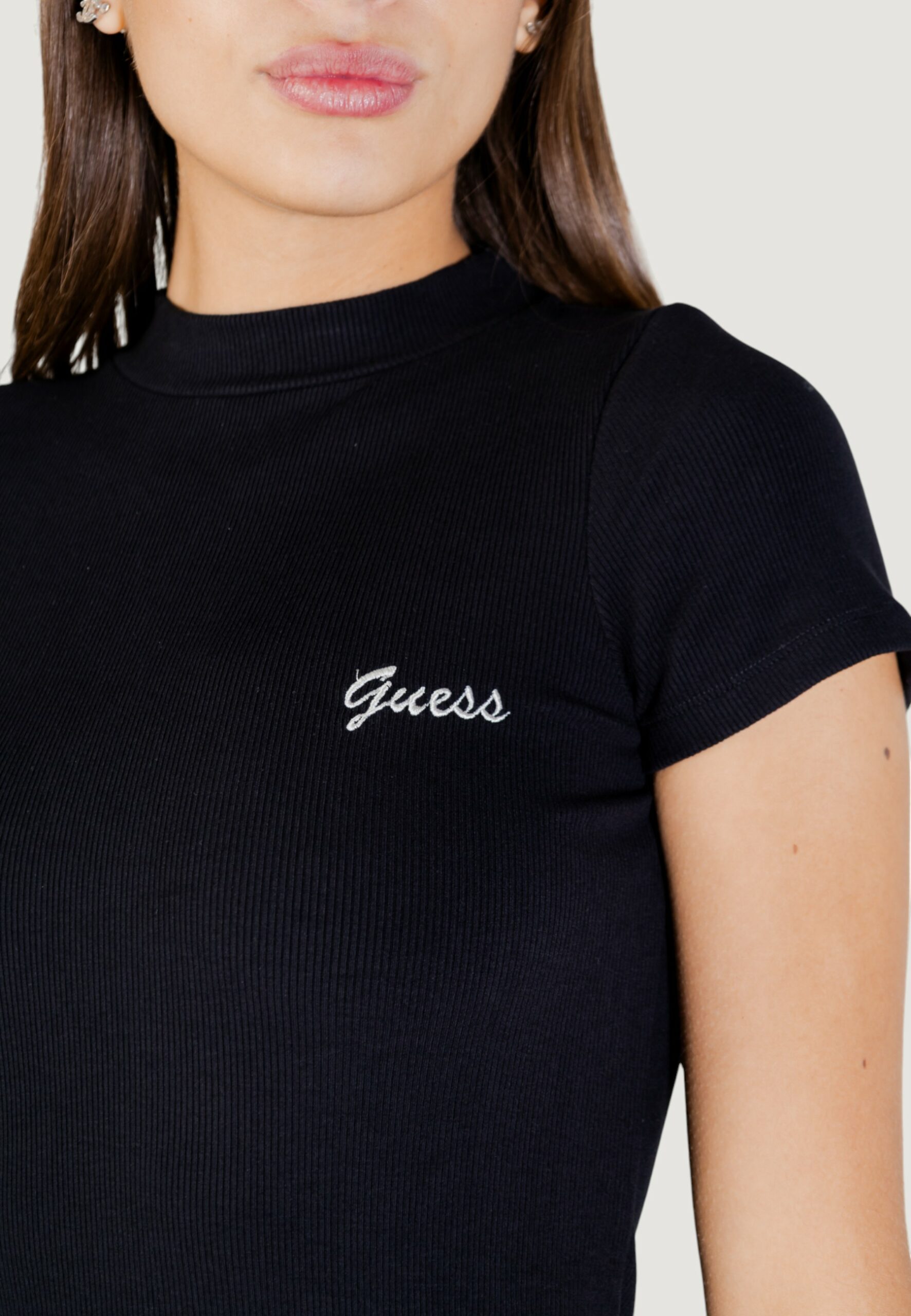 Vestito midi Guess Active lavinia ls rib dress Nero - Foto 2