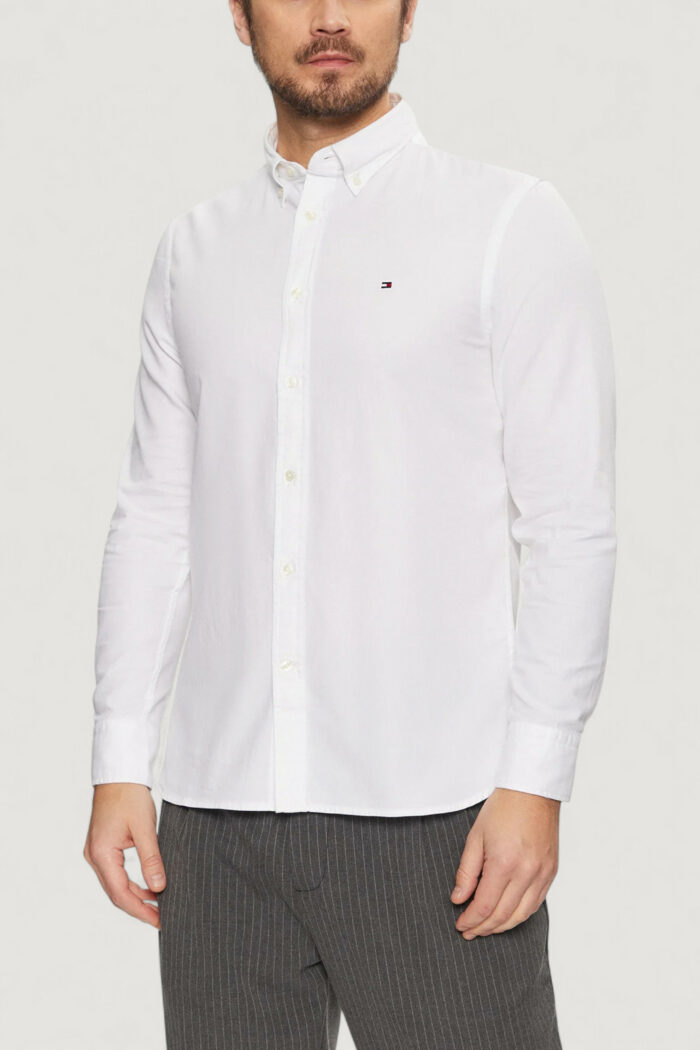 Camicia manica lunga Tommy Hilfiger flex dobby sf shirt Bianco