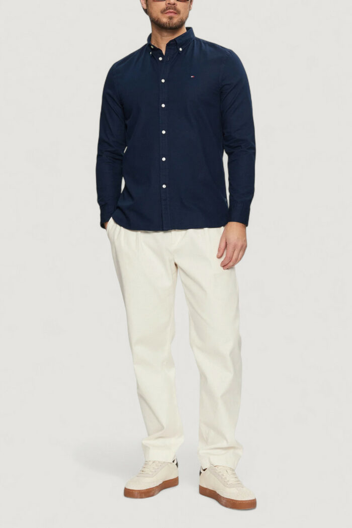 Camicia manica lunga Tommy Hilfiger flex dobby sf shirt Blu