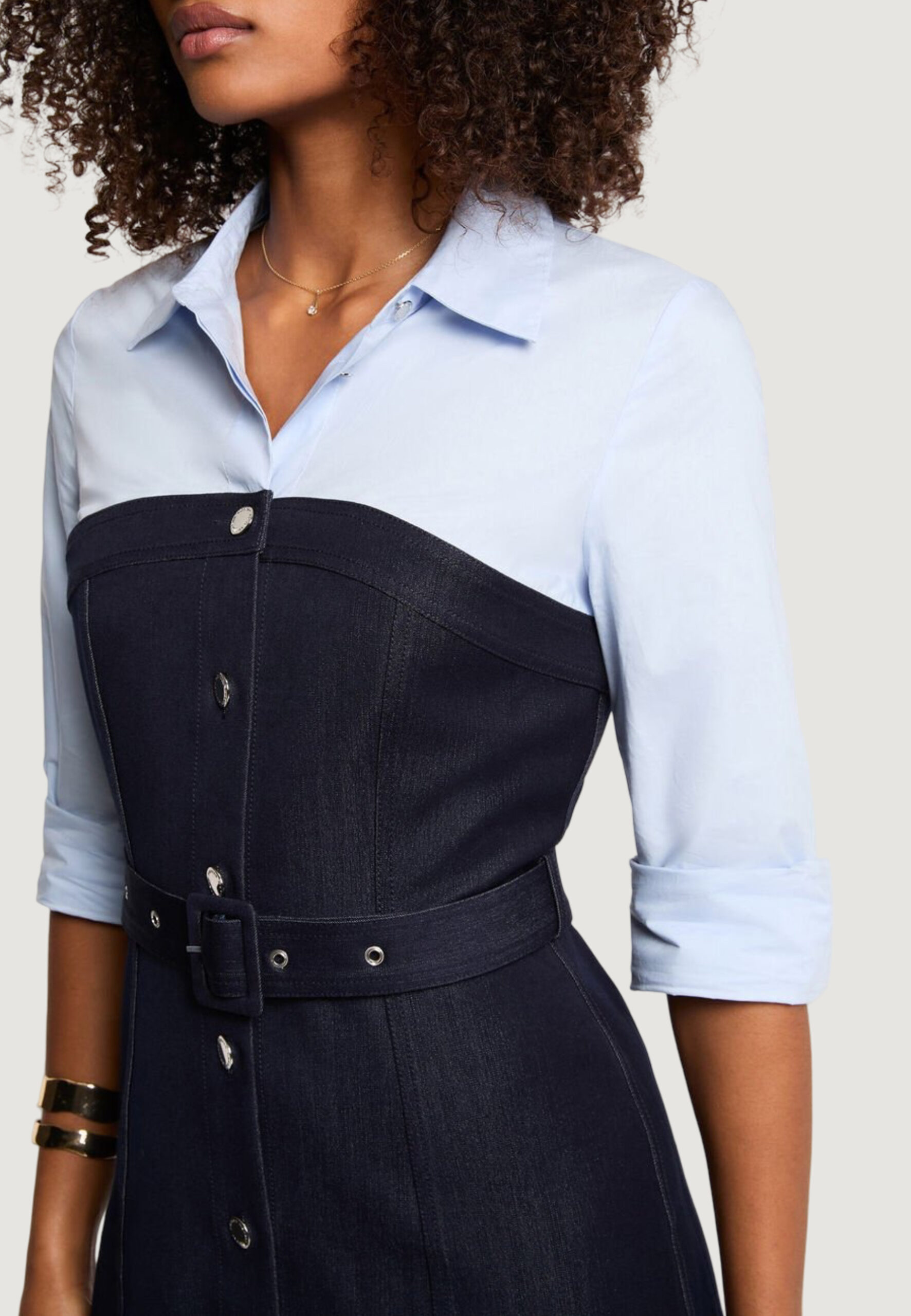 Vestito midi Morgan De Toi Denim scuro - Foto 4