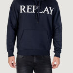 Felpa con cappuccio Replay Blue scuro - Foto 1