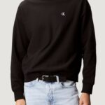 Felpa senza cappuccio Calvin Klein Jeans premium terry monogr Nero - Foto 1