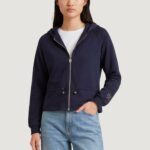 Felpa senza cappuccio Liu-Jo ecs aperta Blue scuro - Foto 1