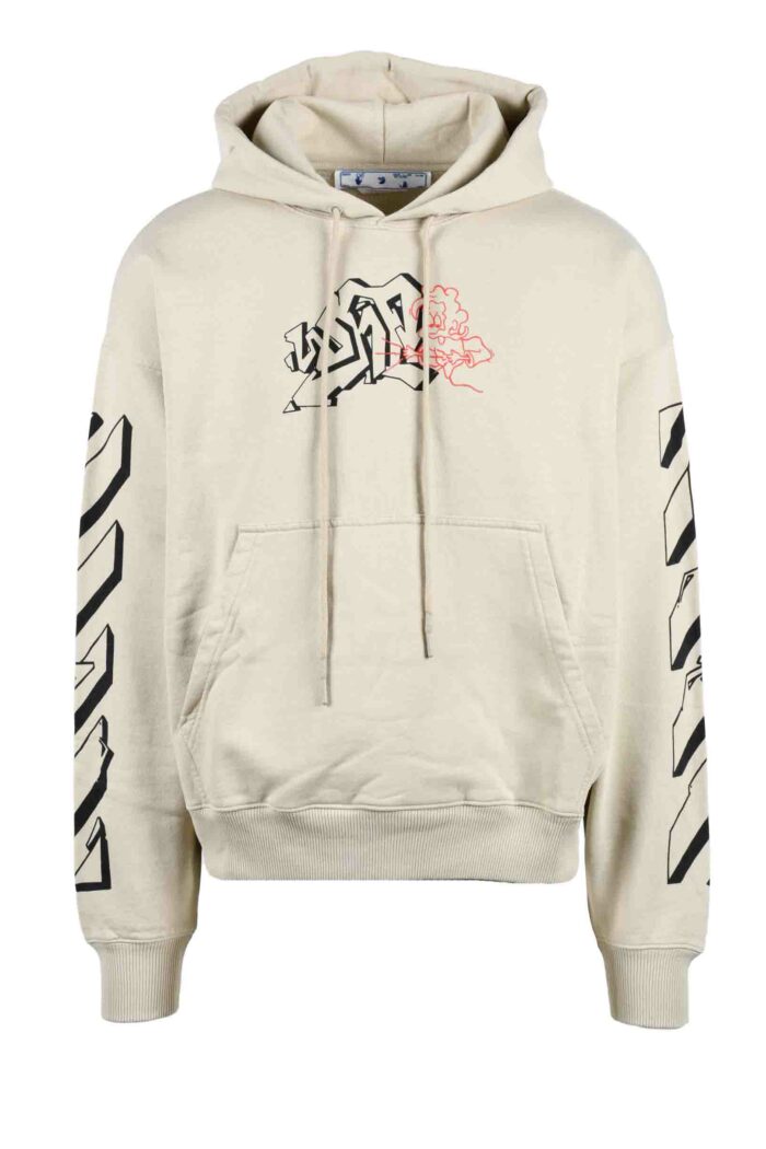 Felpa con cappuccio OFF-WHITE  Beige